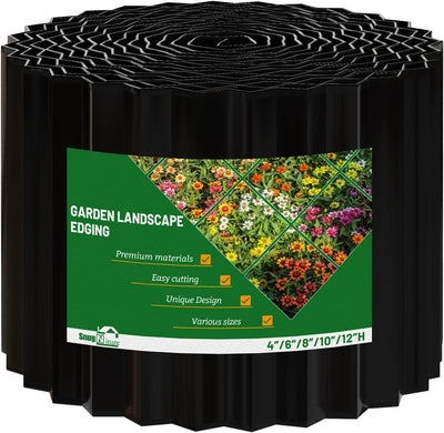 Borde jardín metal corrugado 4x10pulg para césped patio