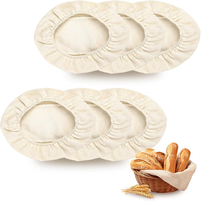 Cesta de ratán para pan 10pulg ovalada 6 Pzas