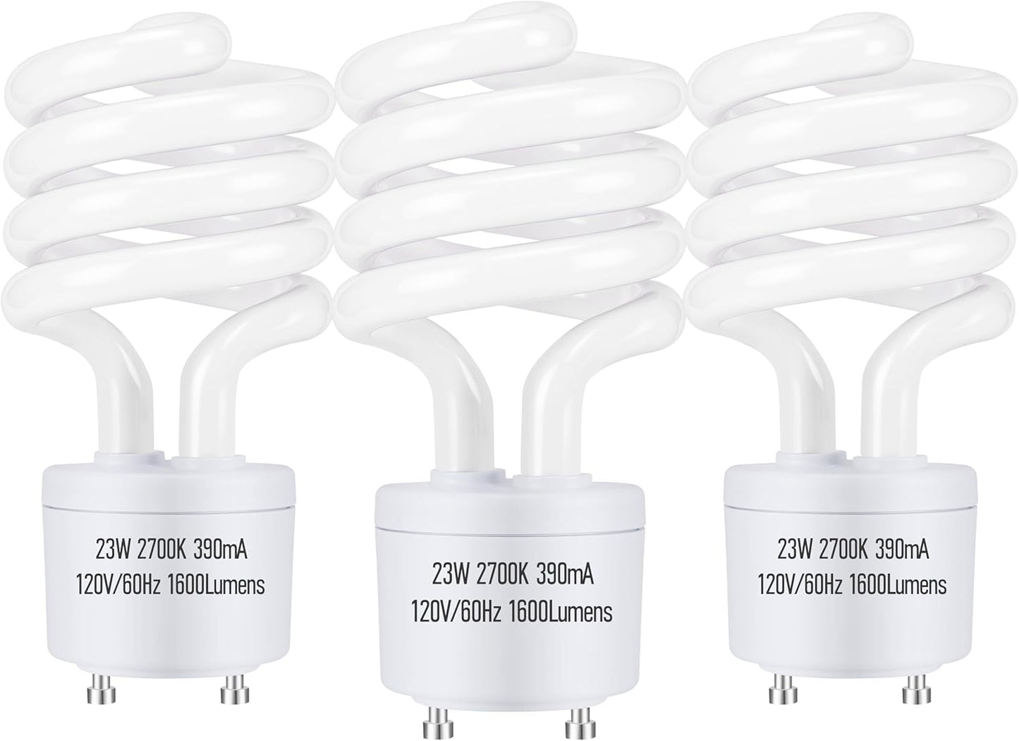 Base GU24 Bombilla CFL 23W 2700K 1600lm Blancas Suaves