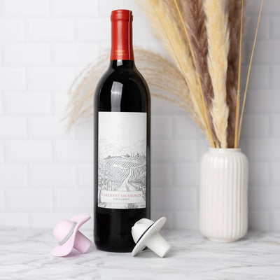 Tapones de silicona para vino y champán elegantes juego de 2
