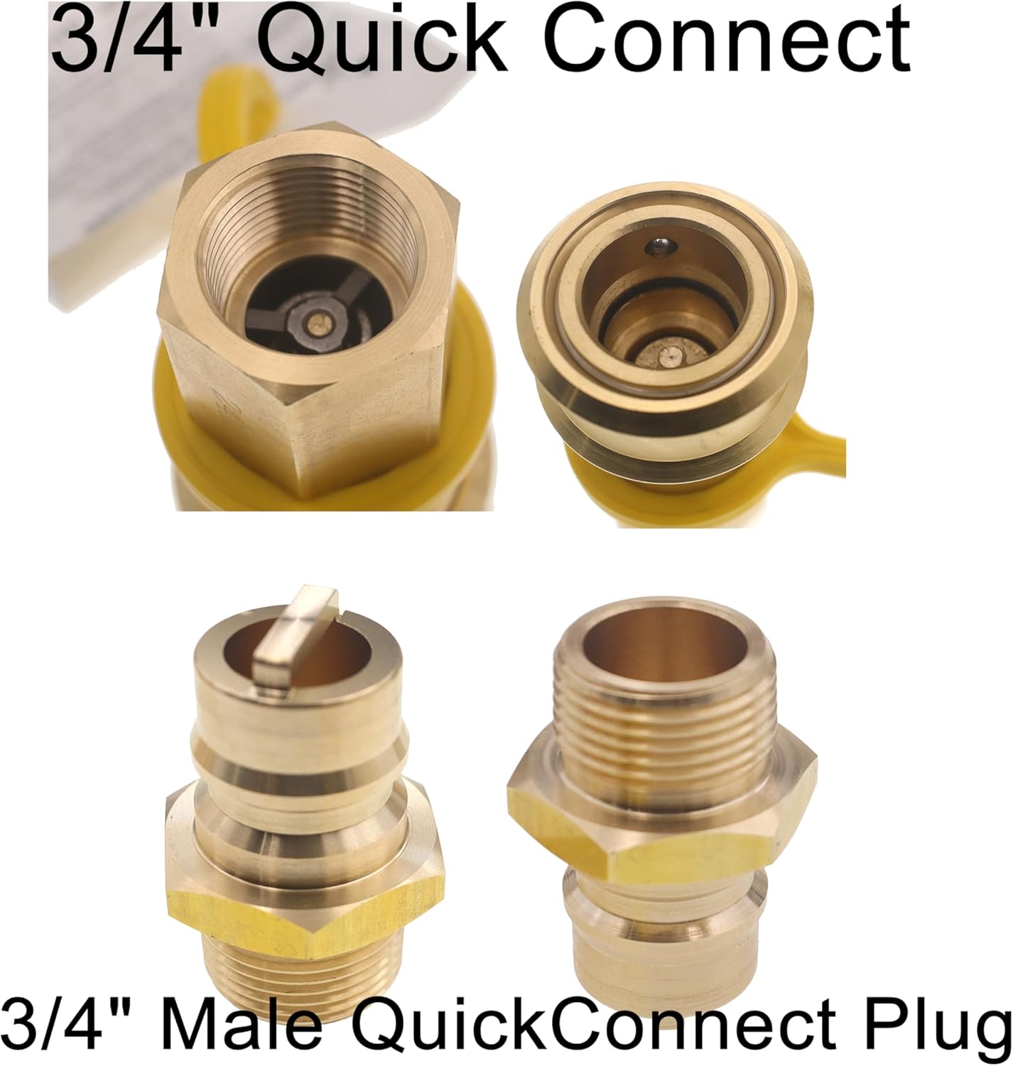 Conectores gas 3/4pulg para generadores paquete 4