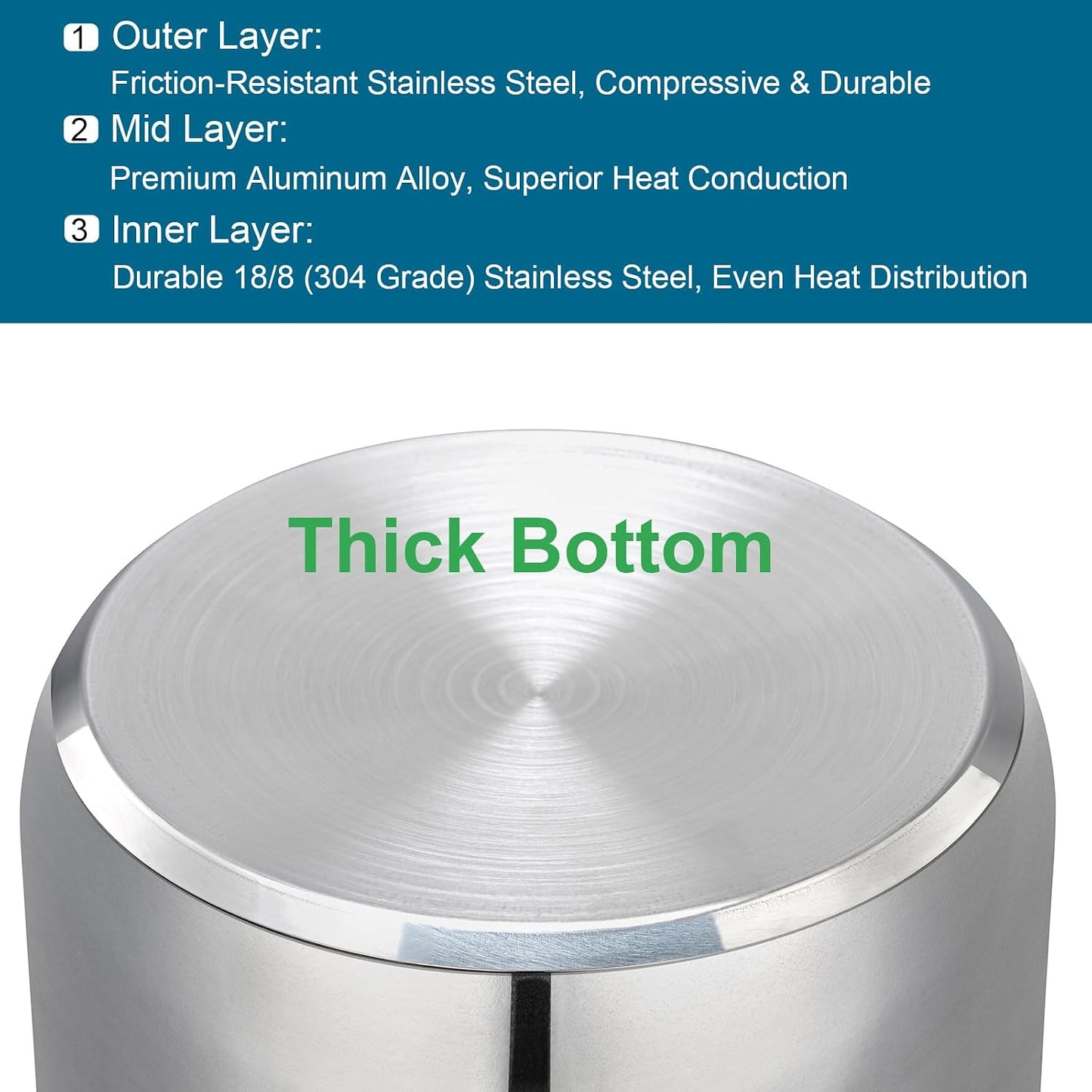 Olla interior acero inox 304 para Instantpot 3qt