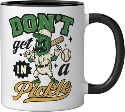Taza de cerámica para béisbol y softball con dibujo de píntura