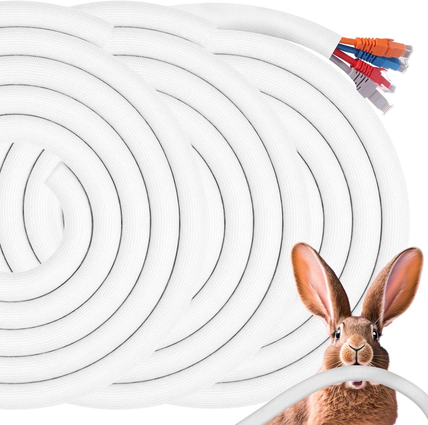 Pack 3 Protectores Cable 30pies Contra Mascotas 3/8pulg