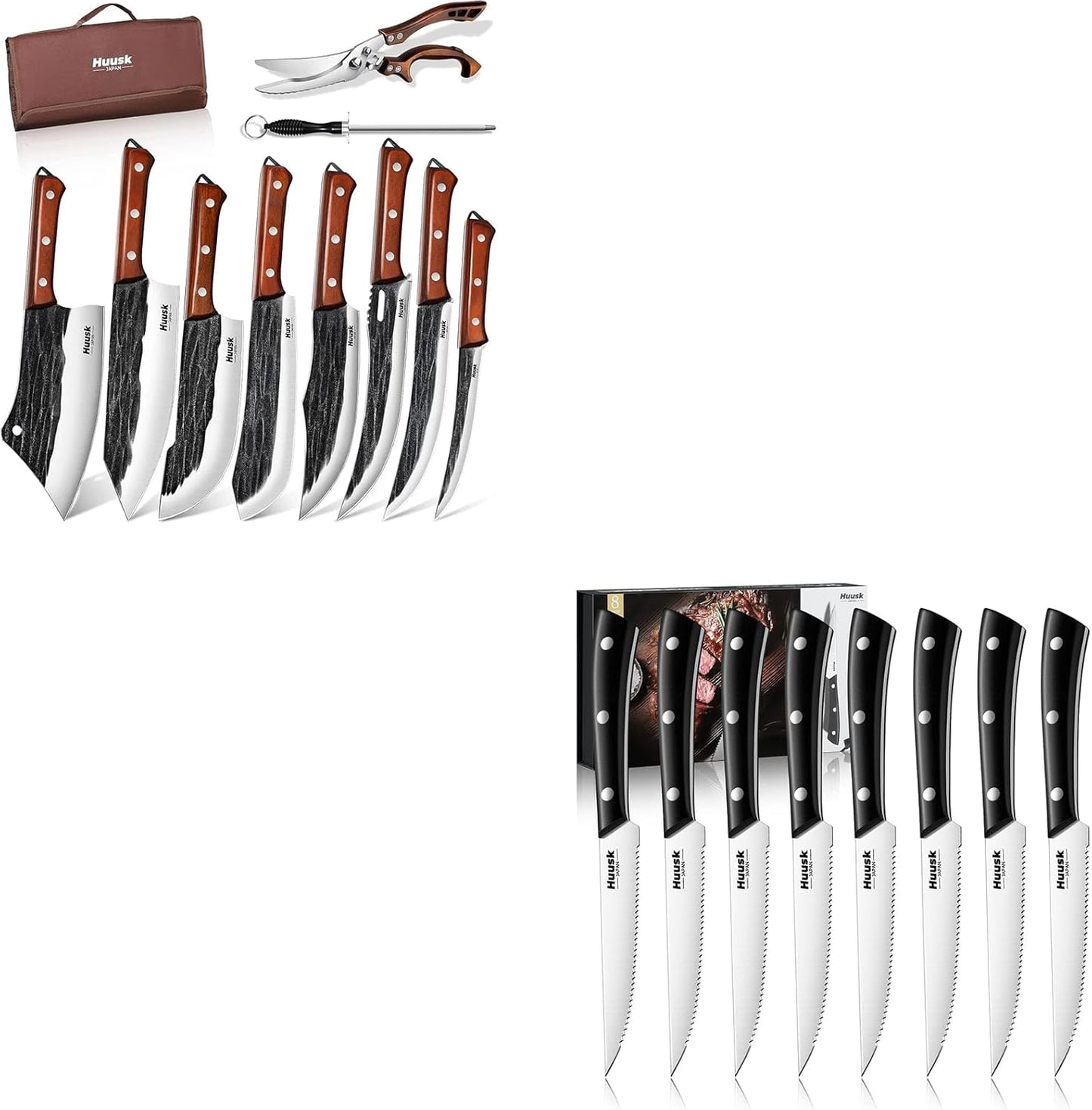 Set 8 Cuchillos Chef Huusk con Funda y Filo