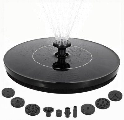 Bomba agua solar 2W 2000mAh 7 boquillas jardín pecera