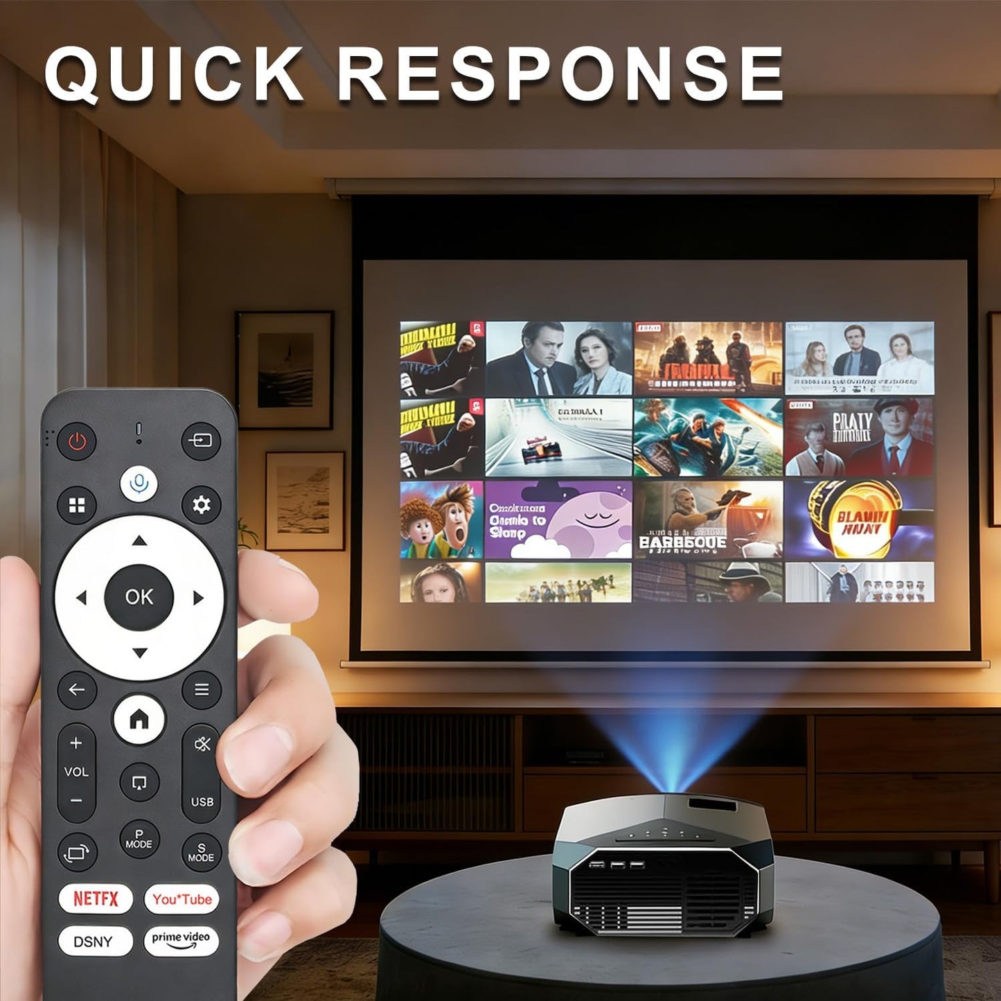 Control remoto por voz comp para proyector Salange HY320AA