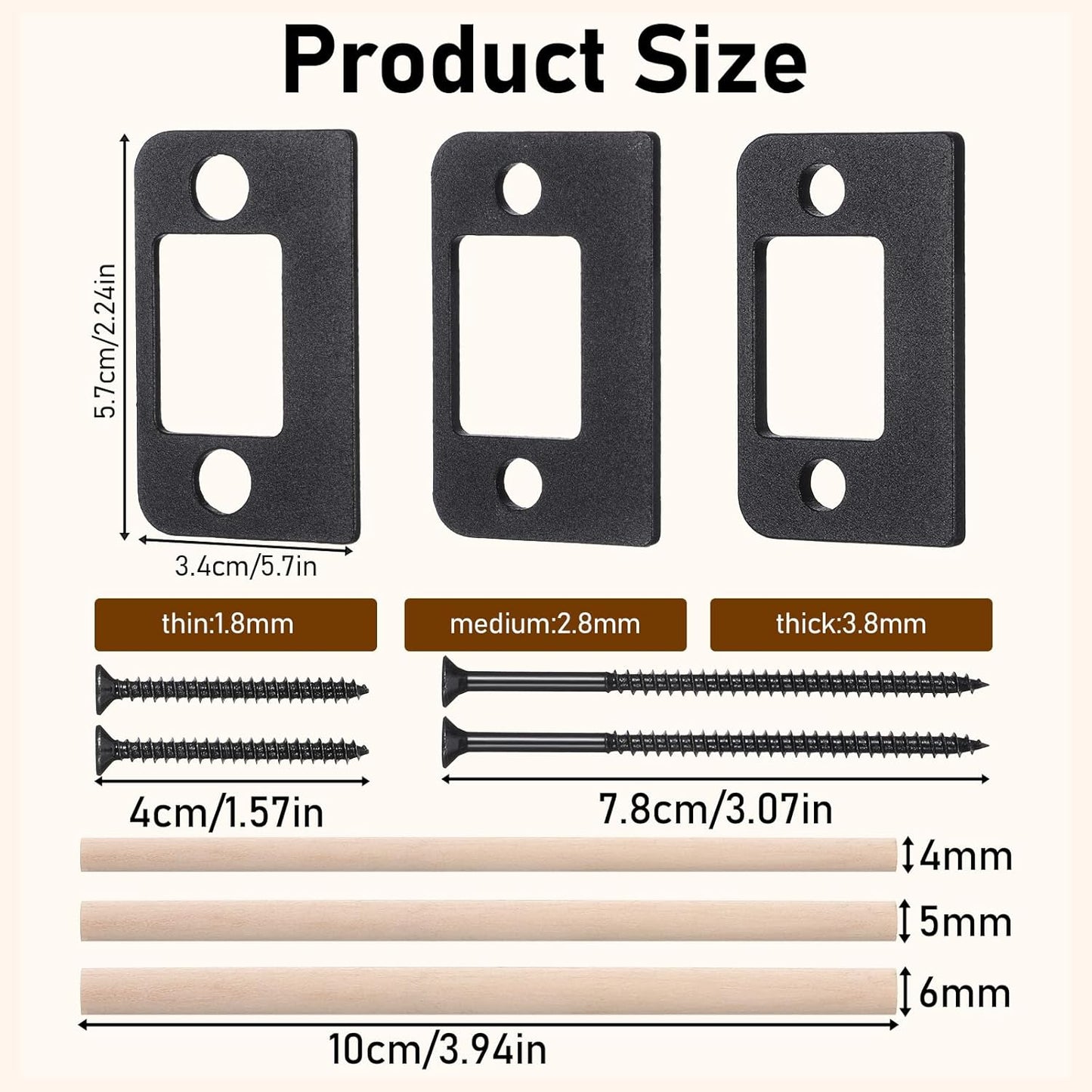 Placa golpeo puerta acero inox 3 tallas kit bloqueo