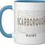 Taza Cerámica Vintage Scarborough Maine Azul Blanco