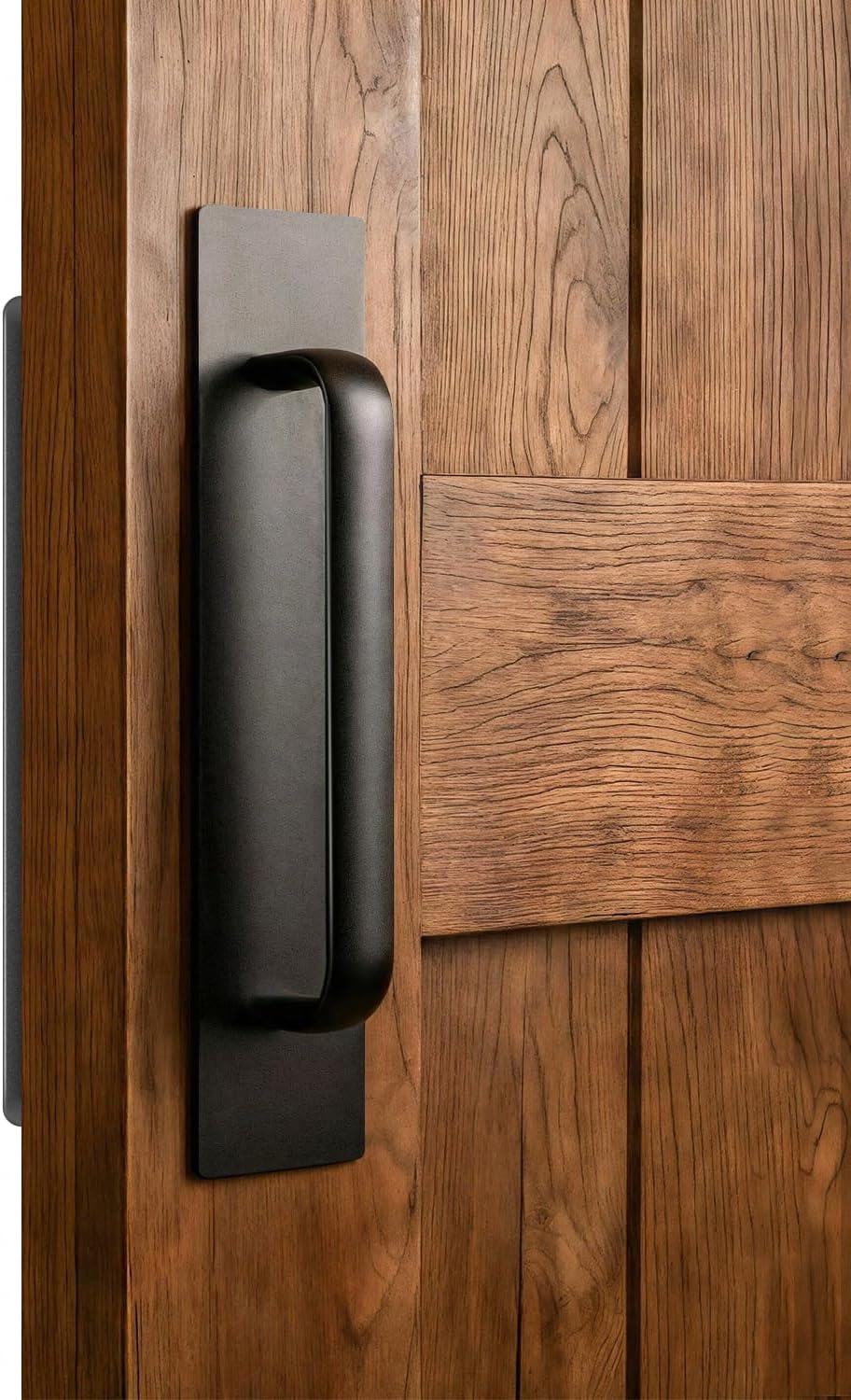 Set Manijas Puerta Corrediza 12pulg Negro Fácil Instalación
