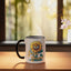 Taza Cerámica Jardín Negro Blanco Monstruo Girasol