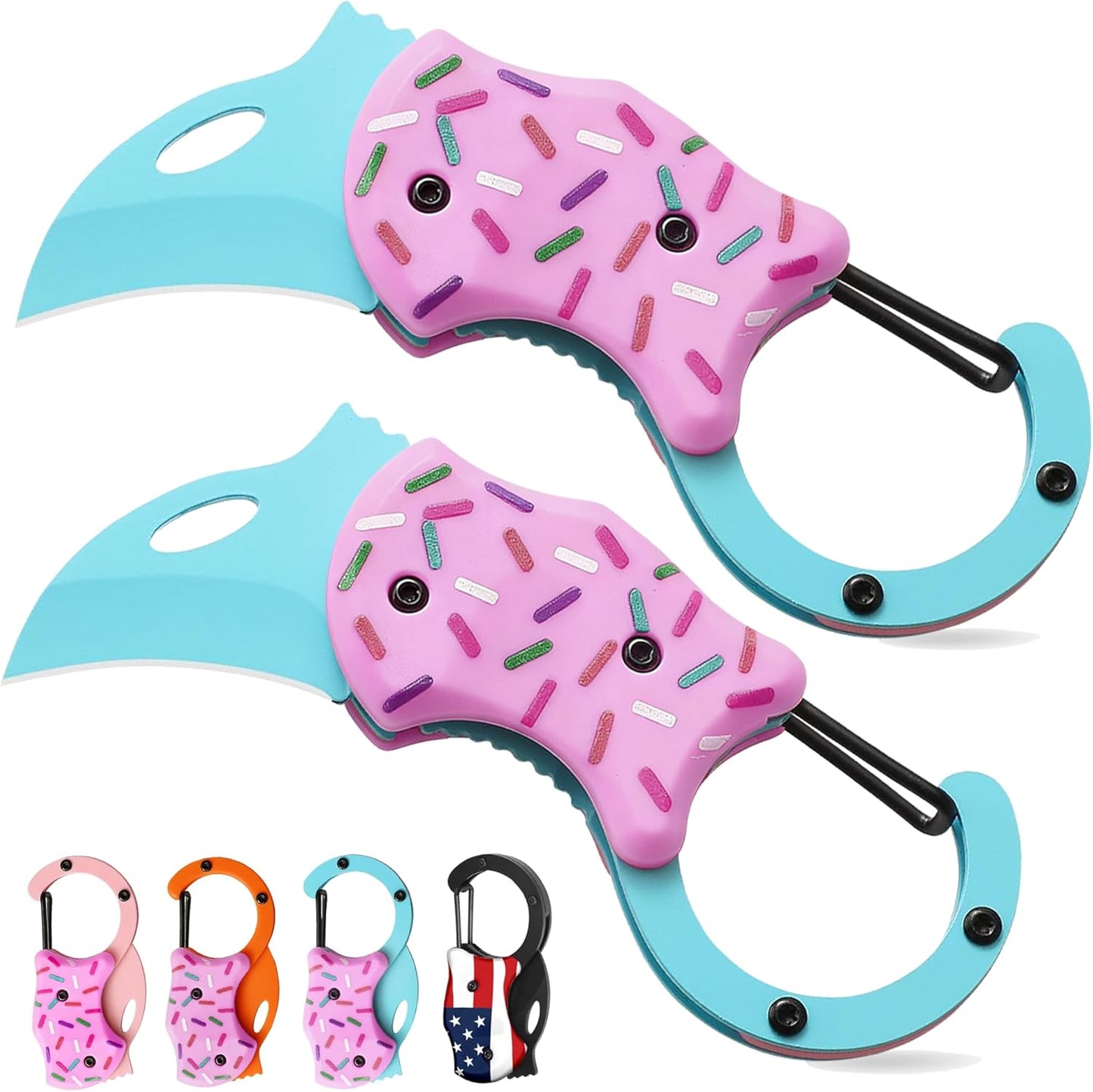 Set 2 Cuchillos Bolsillo Plegables EDC Hoja 1.34pulg