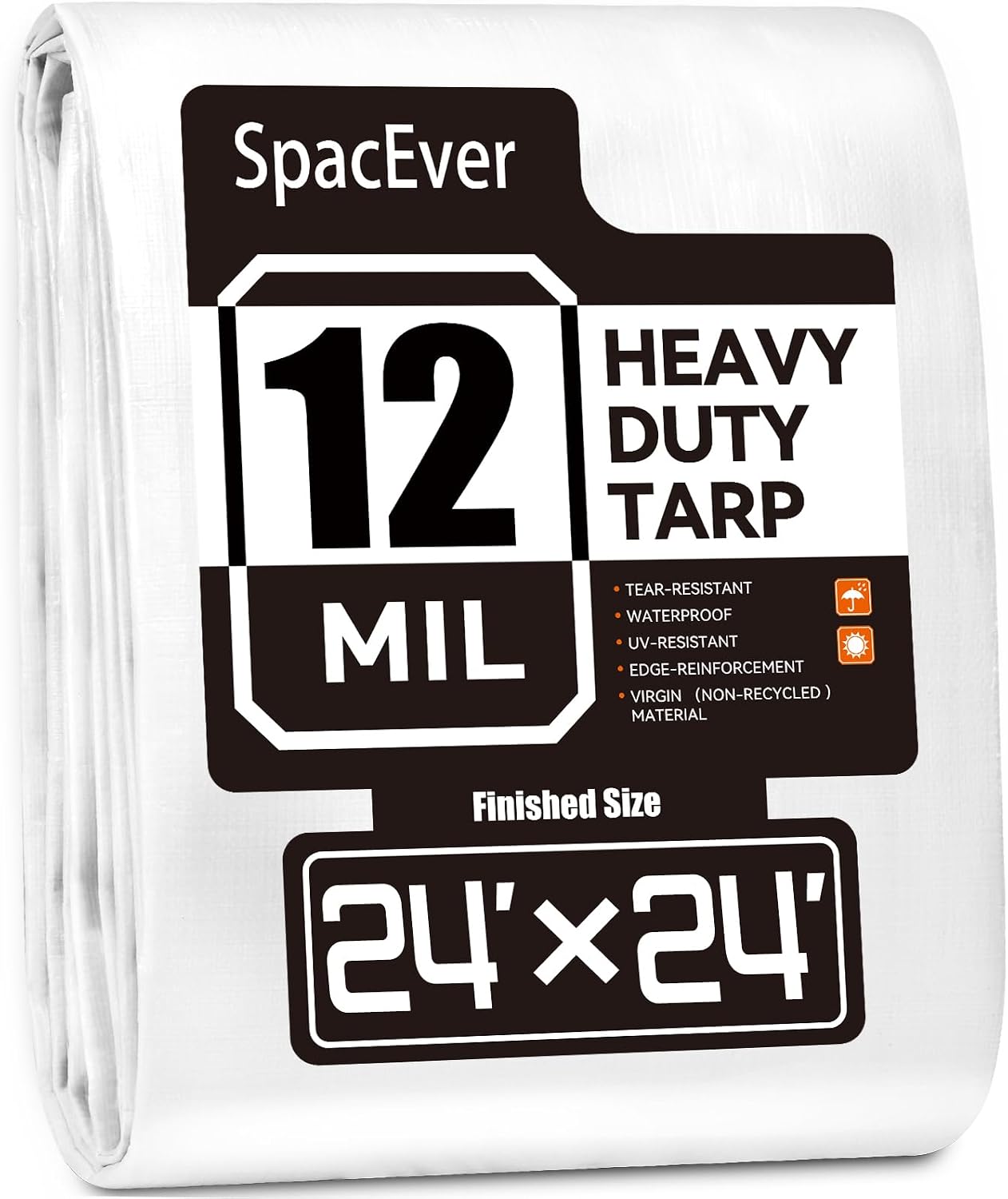 Lona 24x24pies 12mil impermeable UV resistente cubierta piscina
