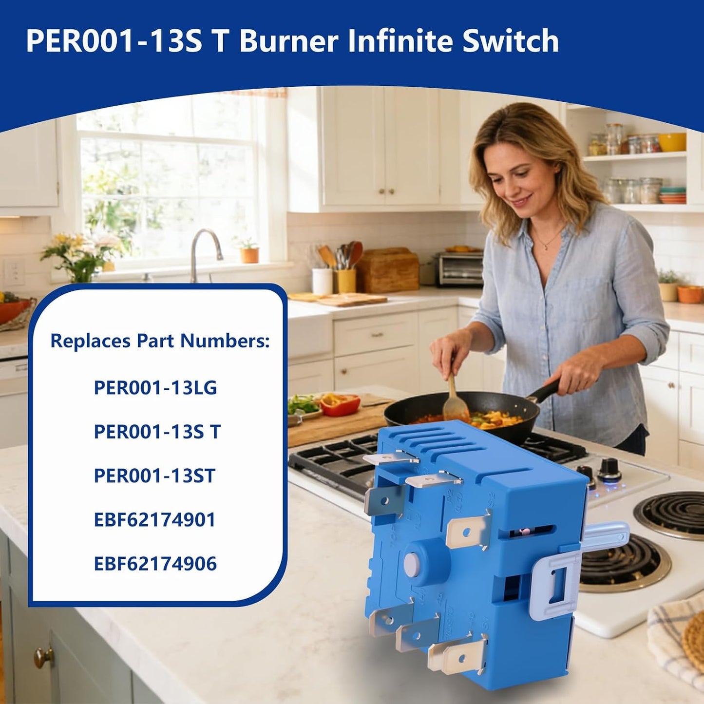 Interruptor quemador estufa Infinite Switch para LG EBF62174901