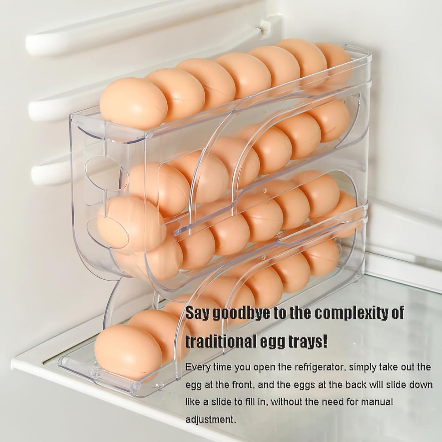 Dispensador huevos refrigerador material alimenticio