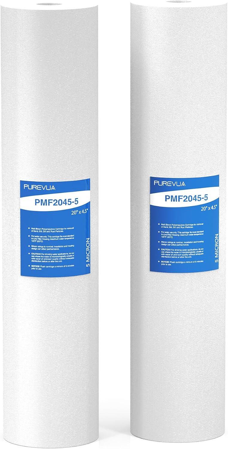 Filtro sedimentos 20x4.5pulg 5micrones para agua pozo