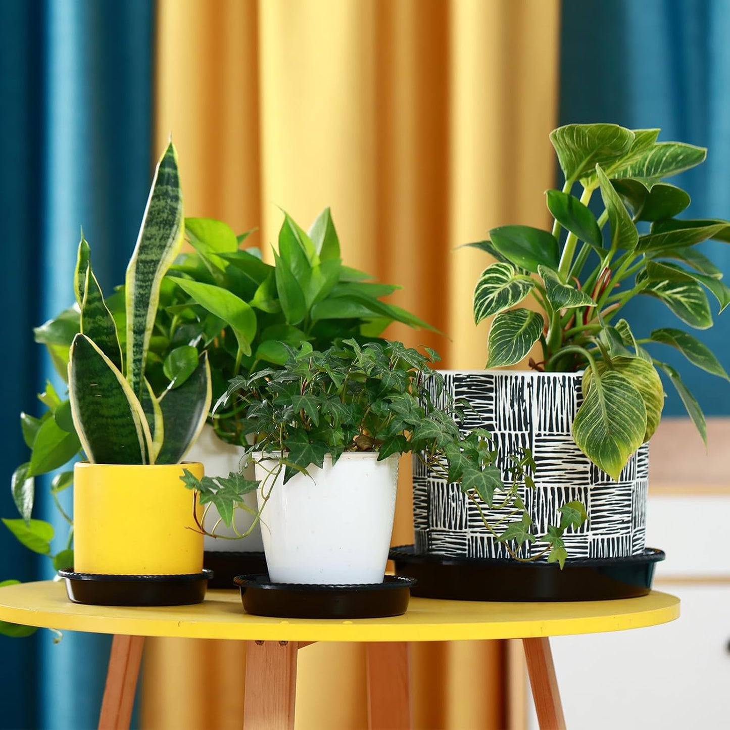 20 Platillos Plástico 5pulg para Macetas Interior Exterior