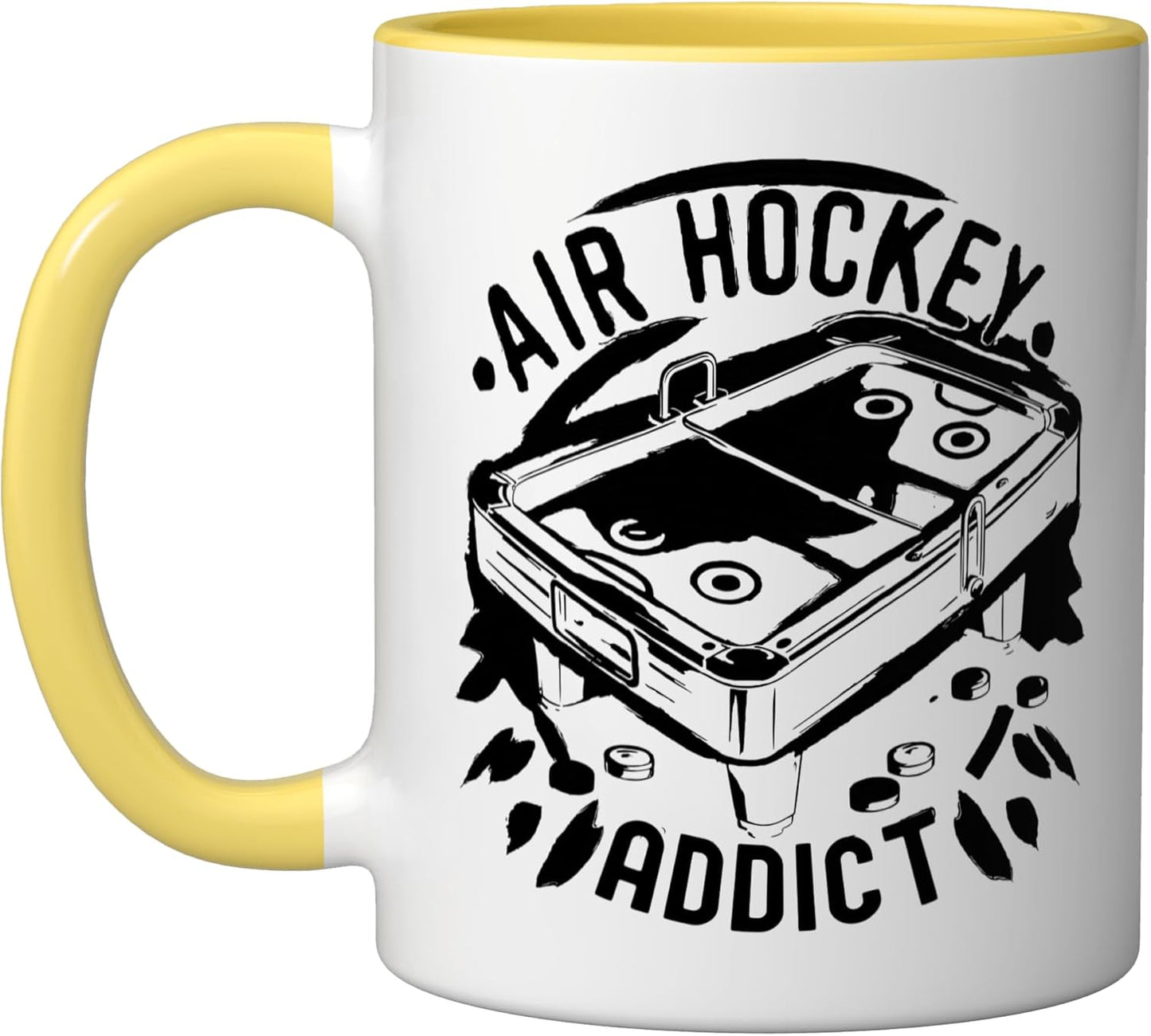 Mesa de hockey para mesa juego cerámica amarillo/blanco