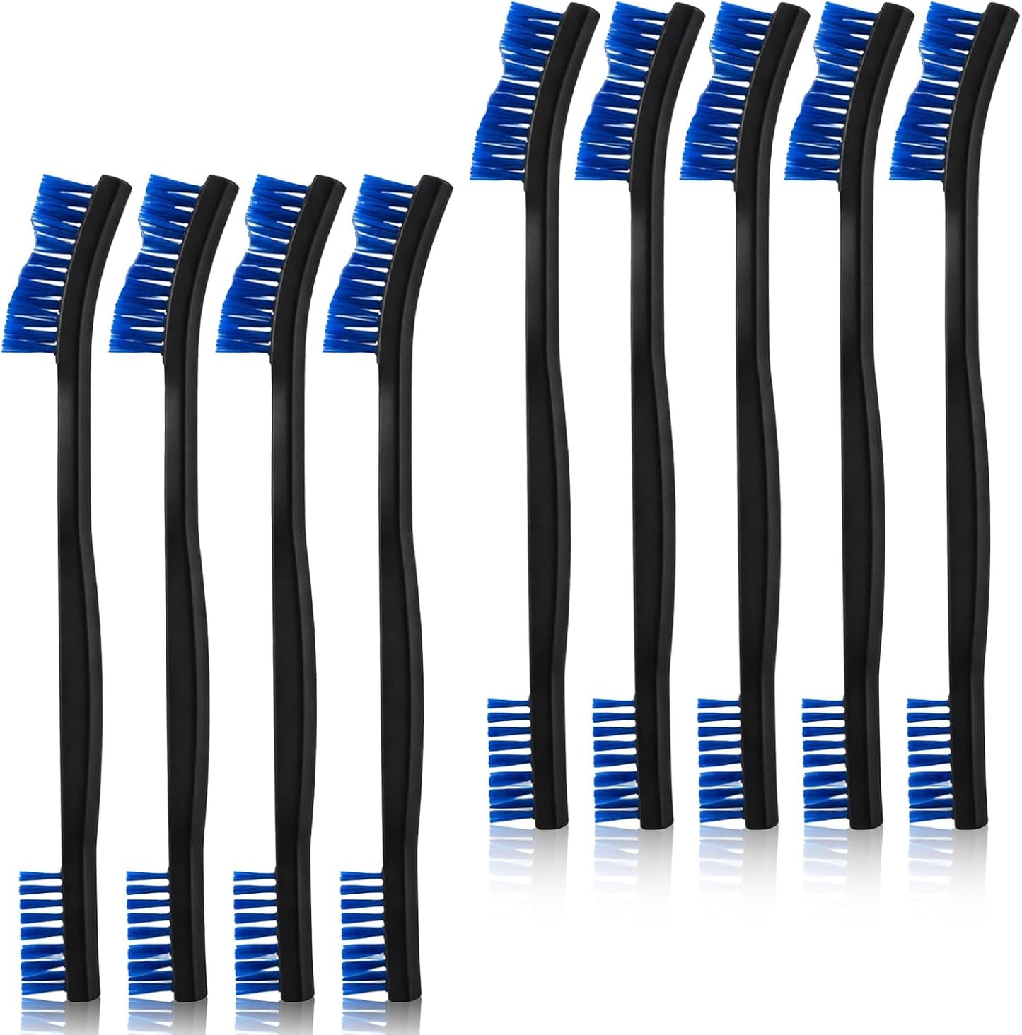 Set 9 Cepillos Limpieza Doble Punta Nailon Multiusos