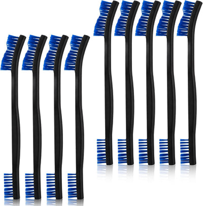 Set 9 Cepillos Limpieza Doble Punta Nailon Multiusos