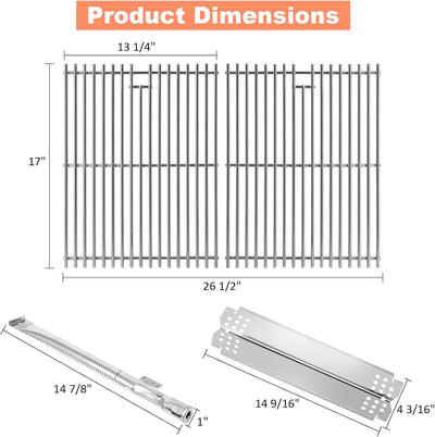 Rejillas acero inox 17pulg kit repuesto Nexgrill