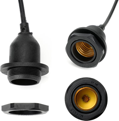 Cable enchufe luz impermeable E26 E27 10pies para lámpara colgante