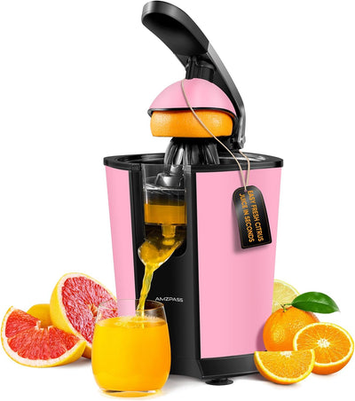 Exprimidor eléctrico acero inox 2 conos rosa