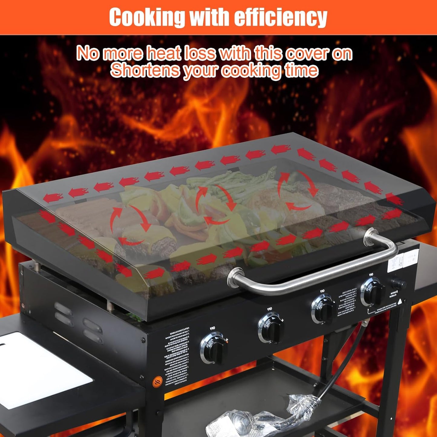 Cubierta parrilla Blackstone 36pulg capucha bisagra exterior 2026