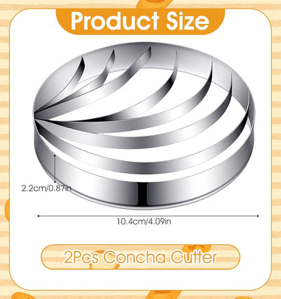 2 Sellos Cortador Concha 4.1pulg Acero Inox Antiadherente