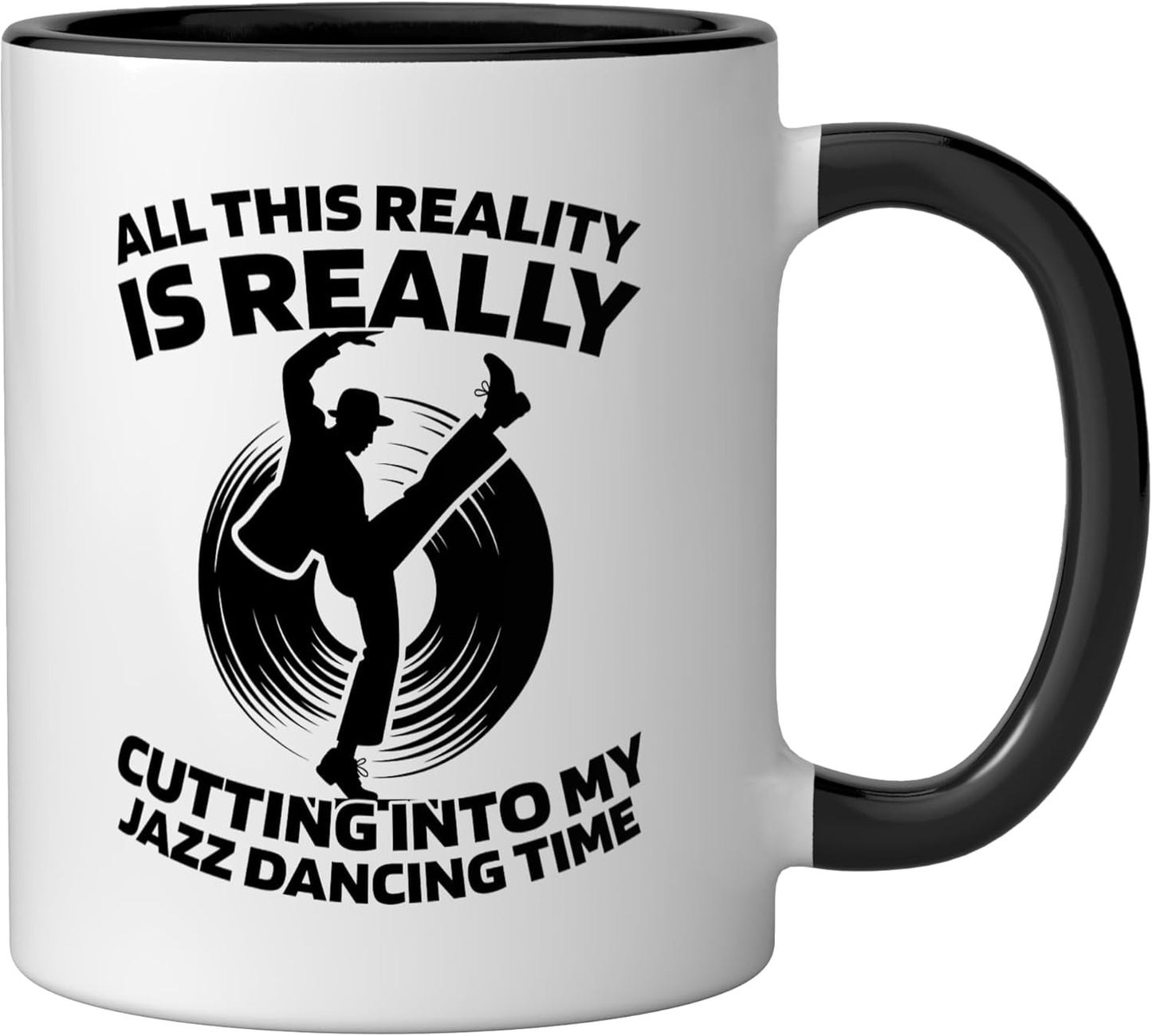 Taza Cerámica Jazz Danza Negro/Blanco