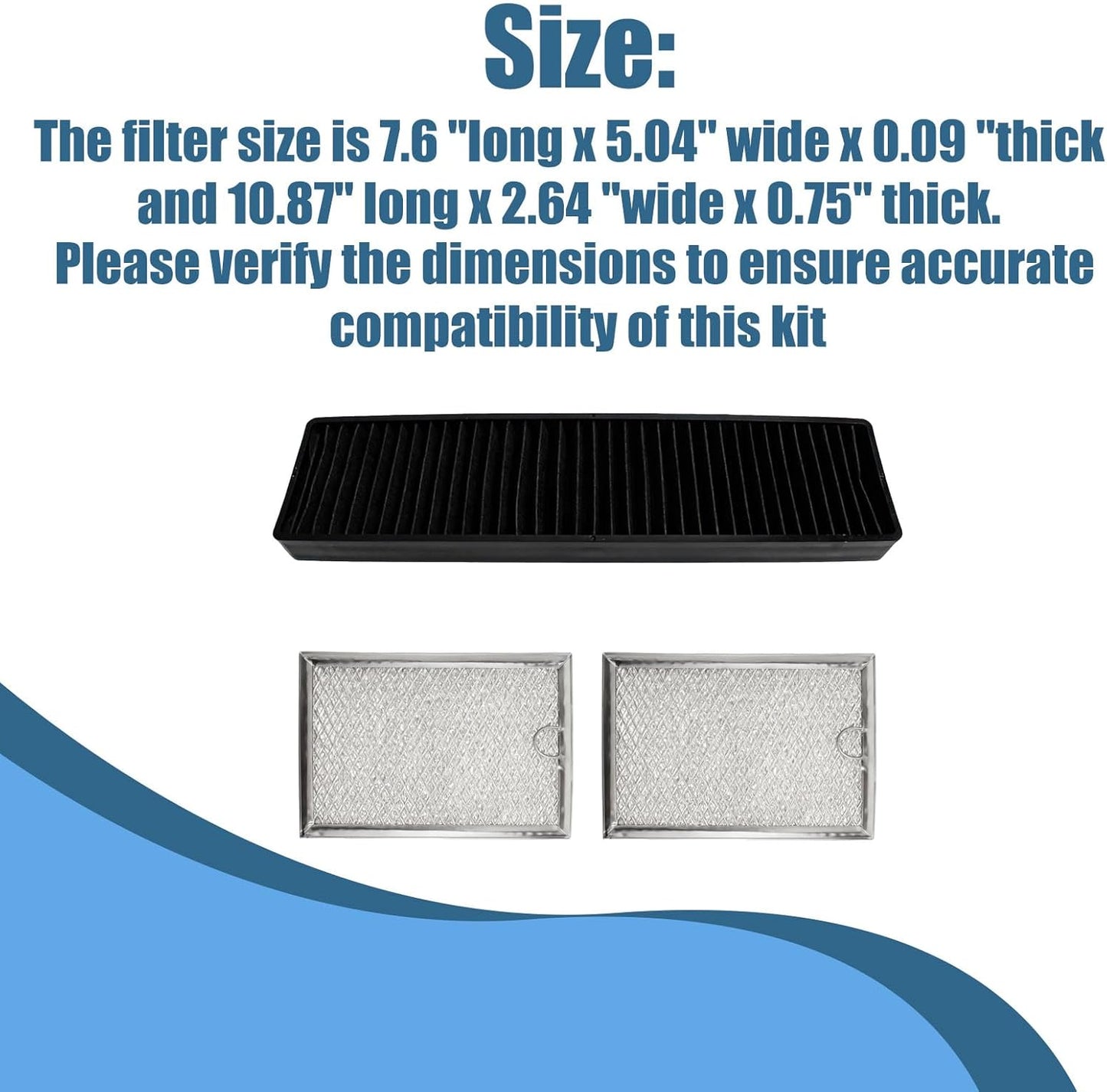 3 Pzas Filtro Microondas GE Combos Grasa y Carbón
