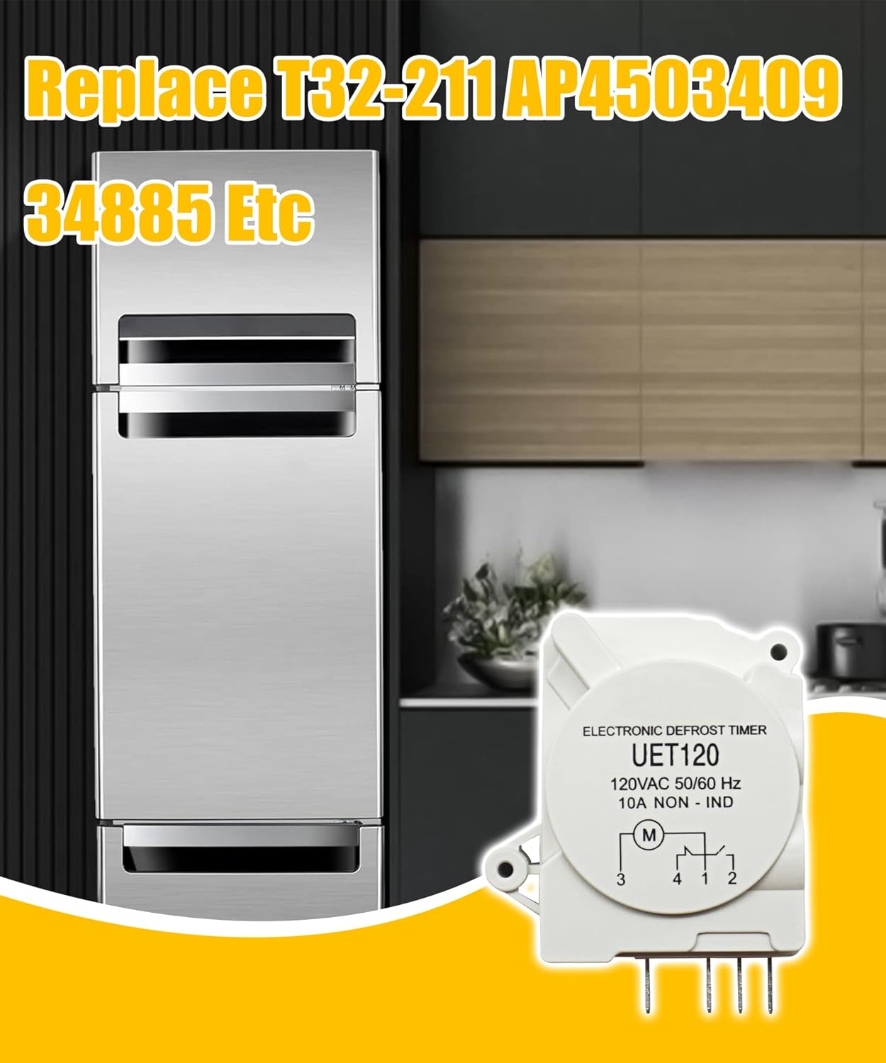 Termostato para descongelar refrigeradora compatible con Whirlpool Paragon