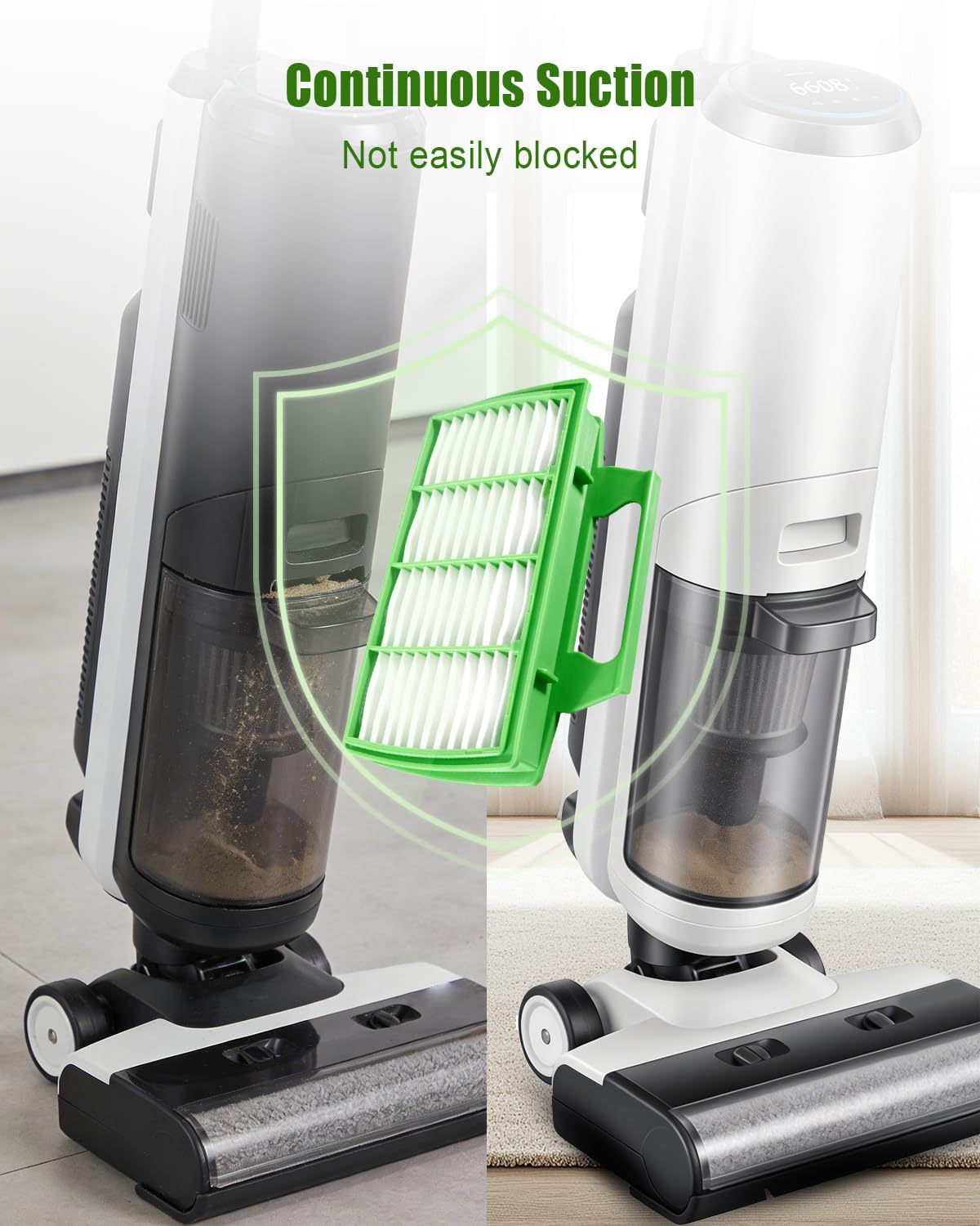 2 Filtros Micro Higiene Comp Sebo 6608ER Airbelt K