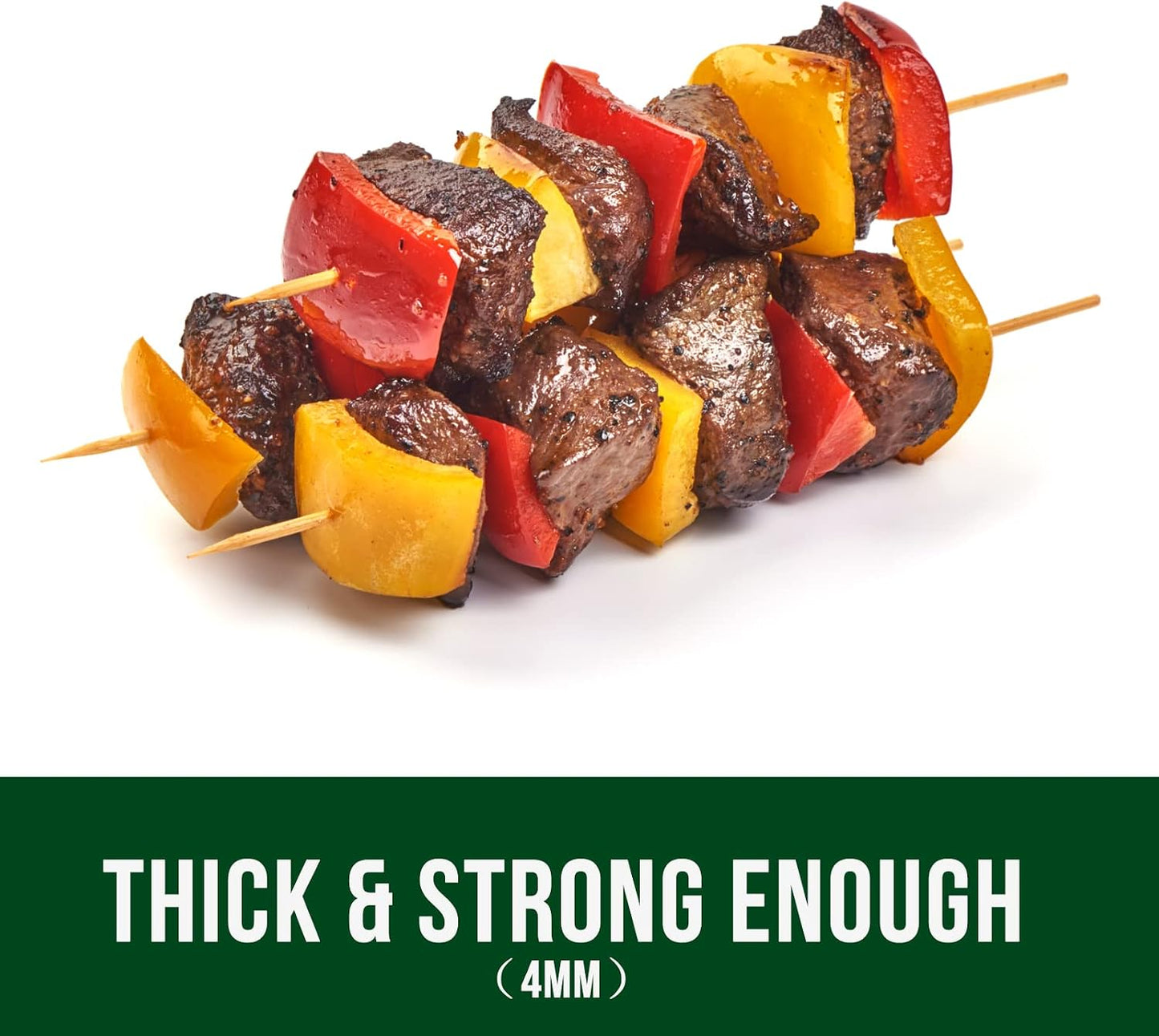 Brochetas bambú para barbacoa frutas kebabs parrilla