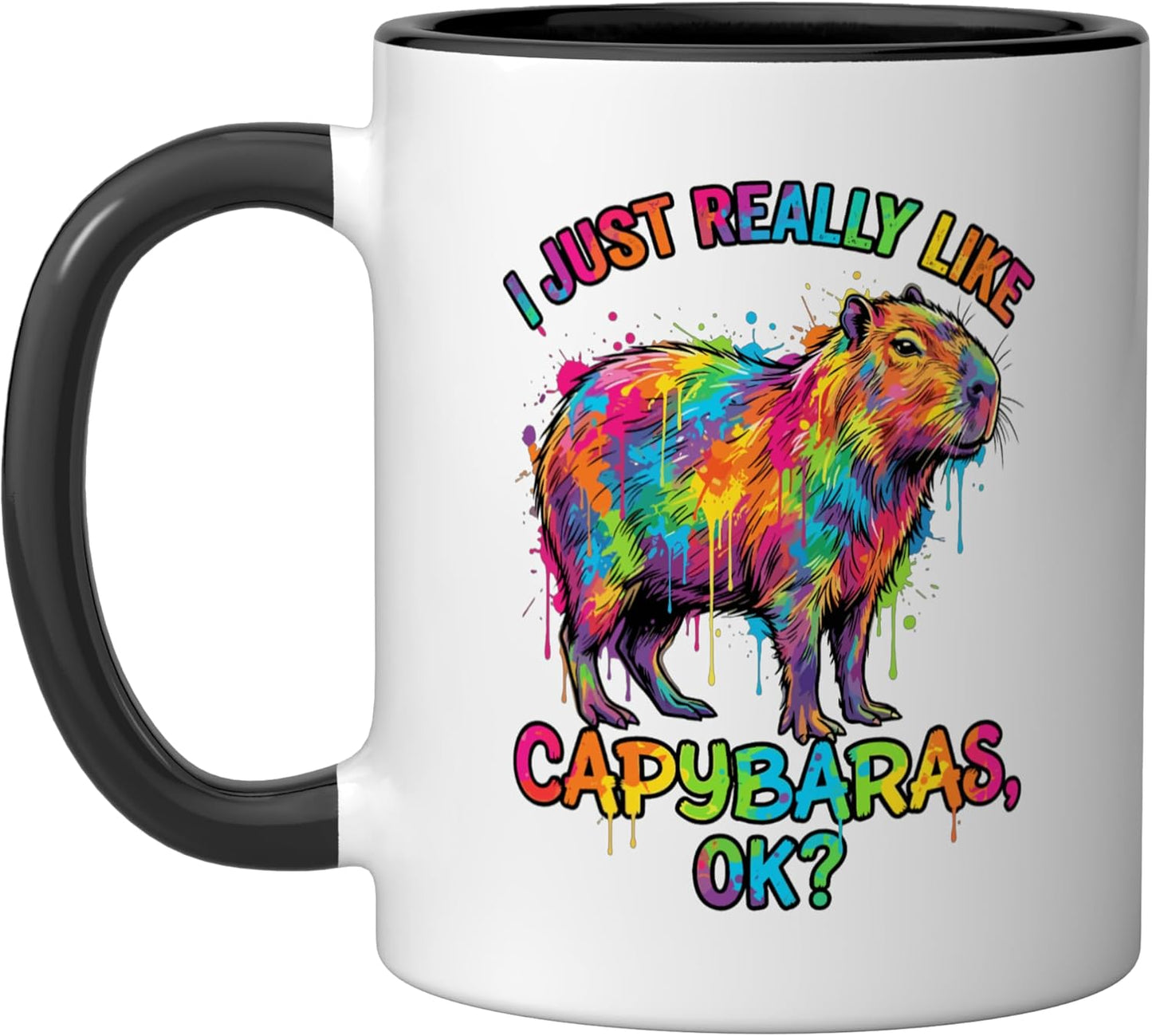 Taza Cerámica Capybara Negro/Blanco