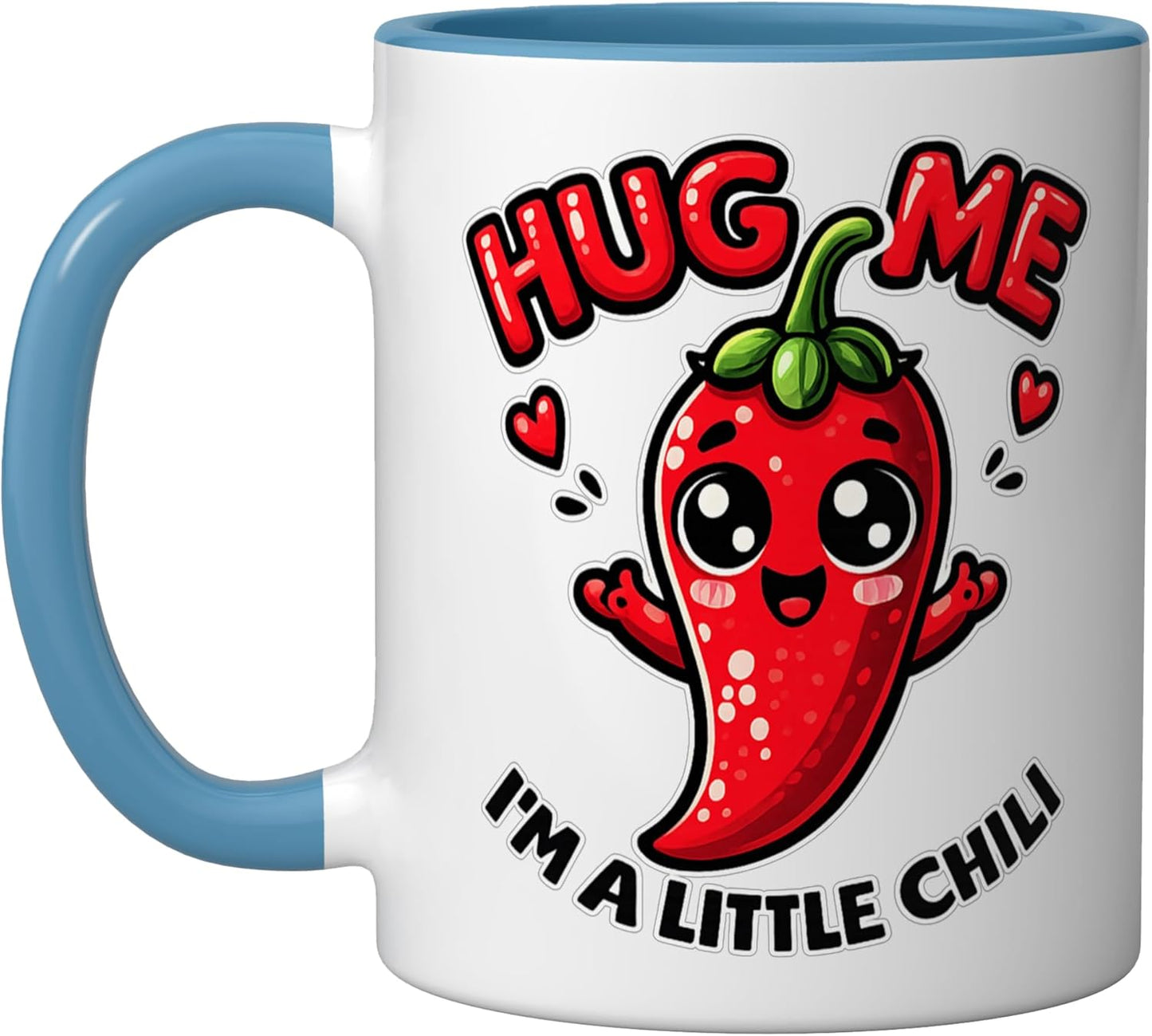 Taza Cerámica Hug Me Pimienta Azul/Blanco