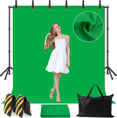 Kit soporte fondo foto 10x7.5pulg pantalla verde