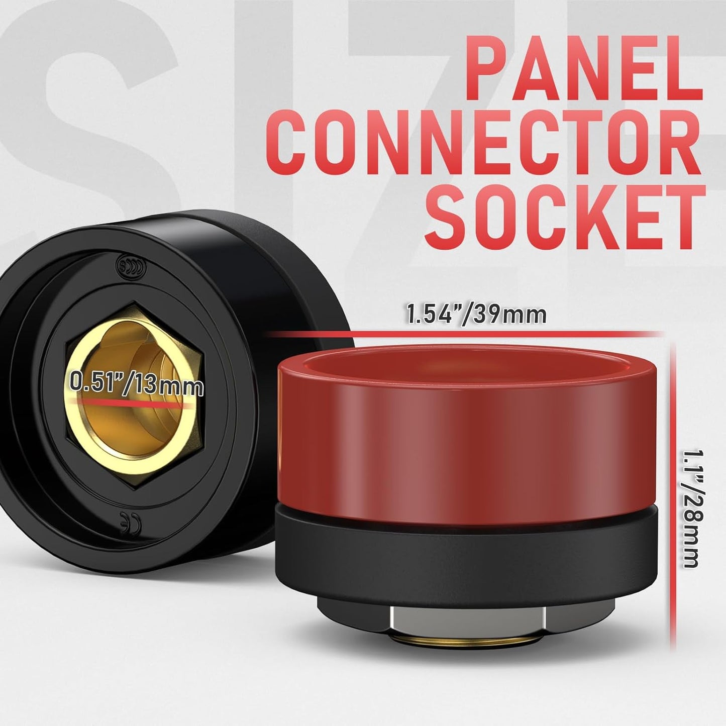 Conector soldadura enchufes 160-315Amp rojo y negro