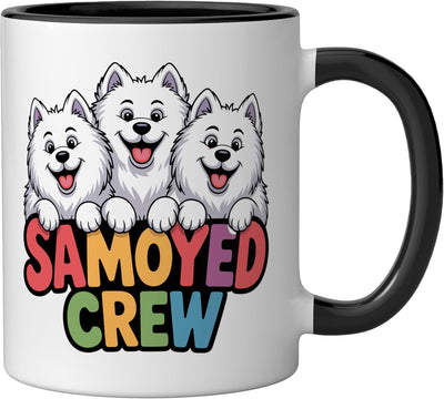 Taza de cerámica perro Samoyed blanco con dibujos