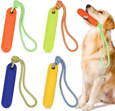 4 Juguetes Flotantes Perros EVA Palo Parachoques Alta Visibilidad