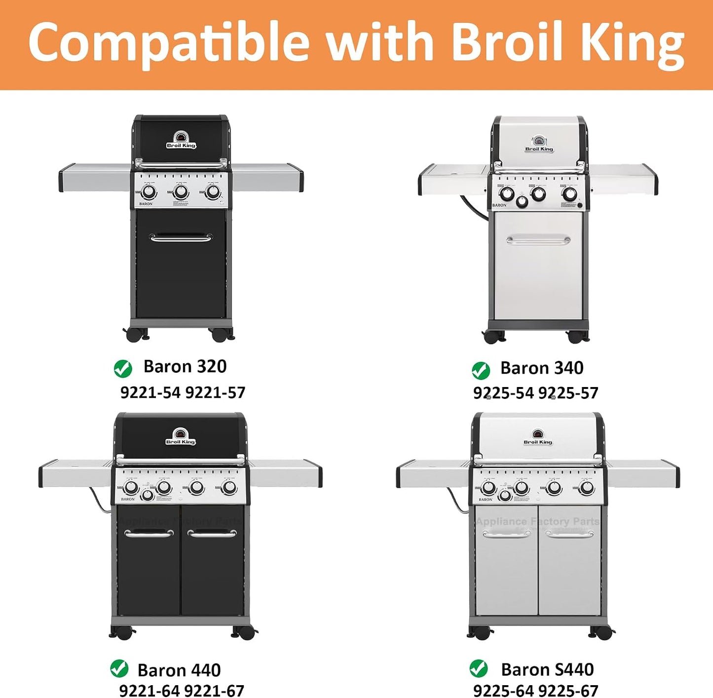 Repuesto parrilla Broil King Baron 320-590