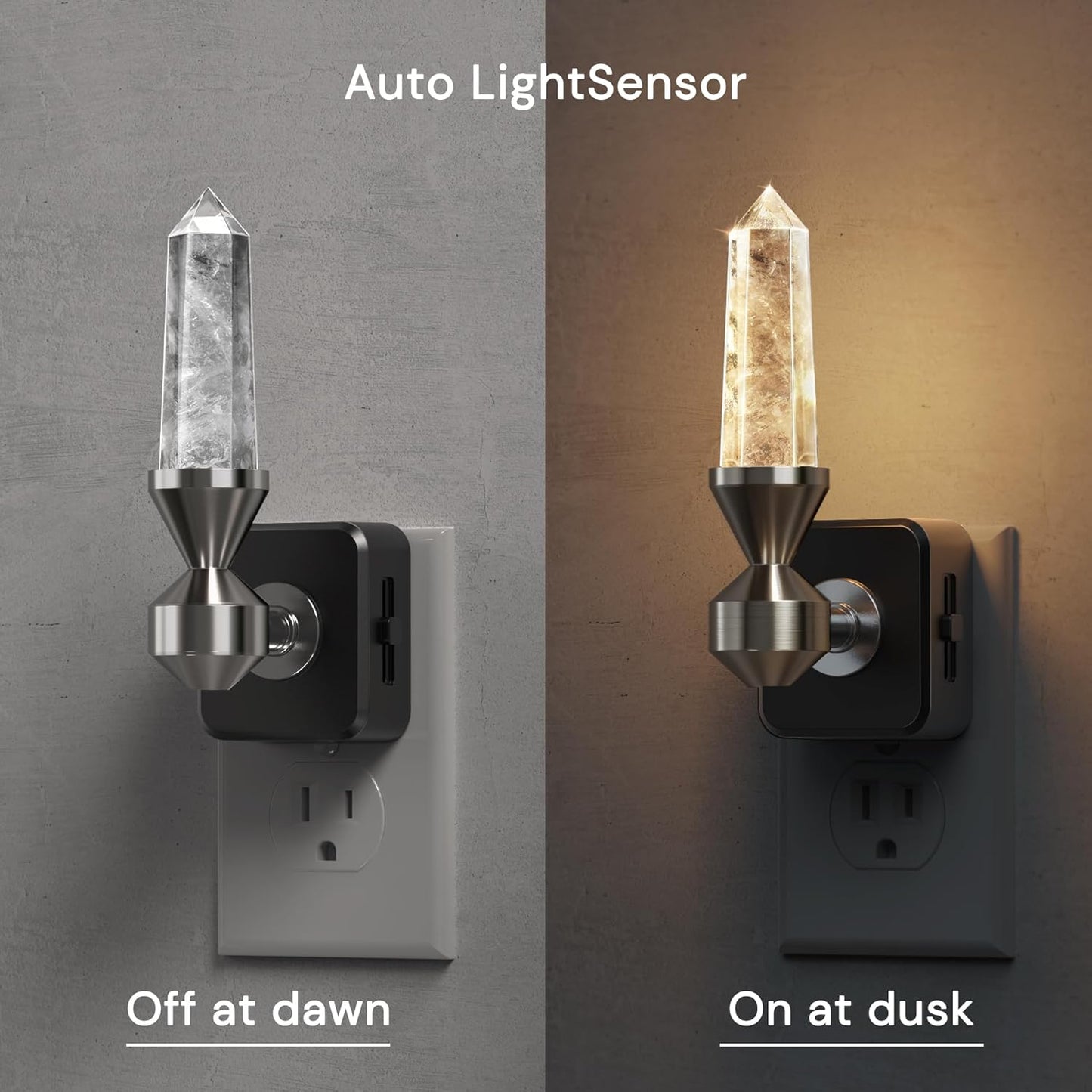 Luz Nocturna Regulable Cristal Sensor Amanecer Hogar