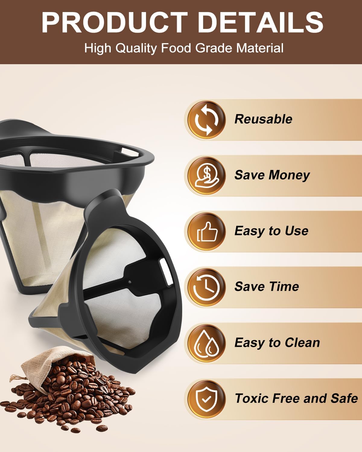 Cesta de filtro de café para cafetera Ninja CM300