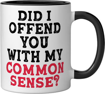 Taza cerámica divertida con frase sarcástica en negro y blanco
