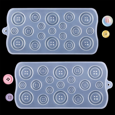 2 Moldes Silicona Chocolate Resina Botón Caramelo Joyería