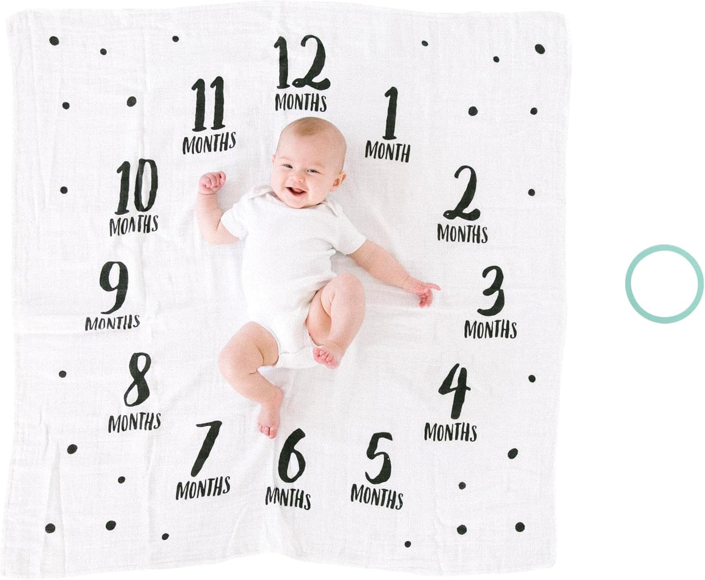 Manta hitos bebé lunares regalo mamá nueva