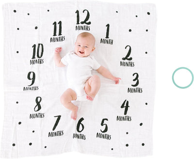 Manta hitos bebé lunares regalo mamá nueva