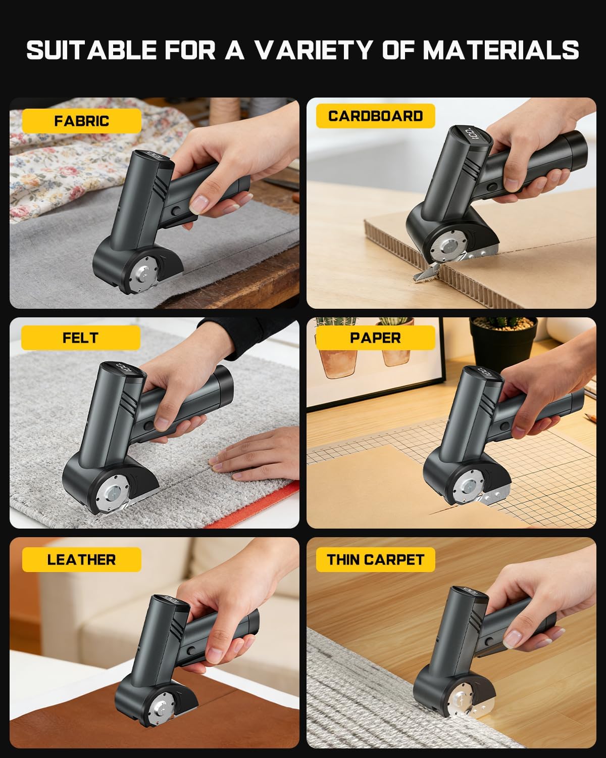 Tijeras eléctricas inalámbricas 320 RPM 4 vel 3000 mAh