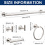 Set 10 Pzas Accesorios Baño Acero Inox 24pulg Barra Toalla