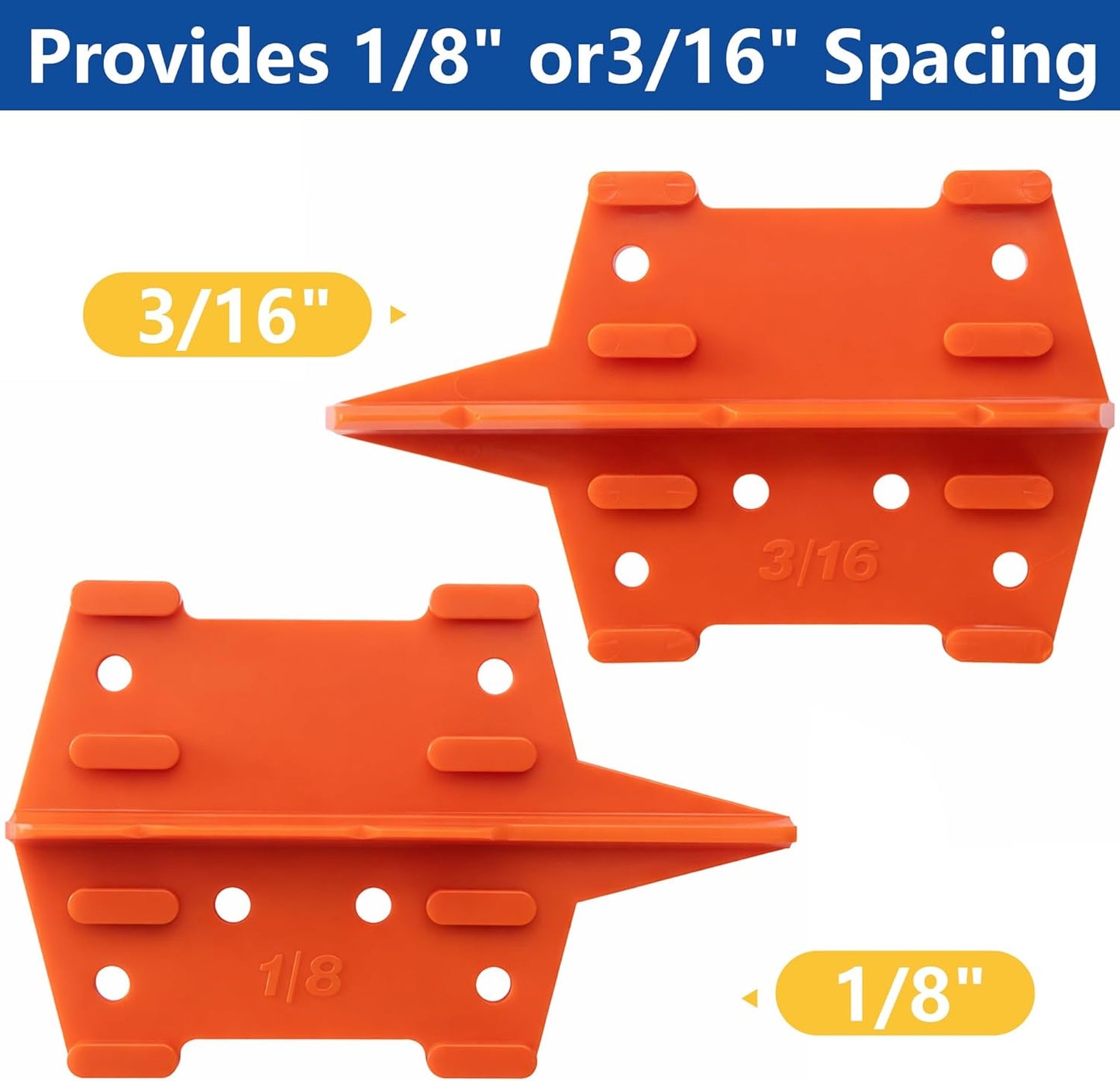Espaciadores cubierta ABS 1/8 y 3/16 pulg naranja